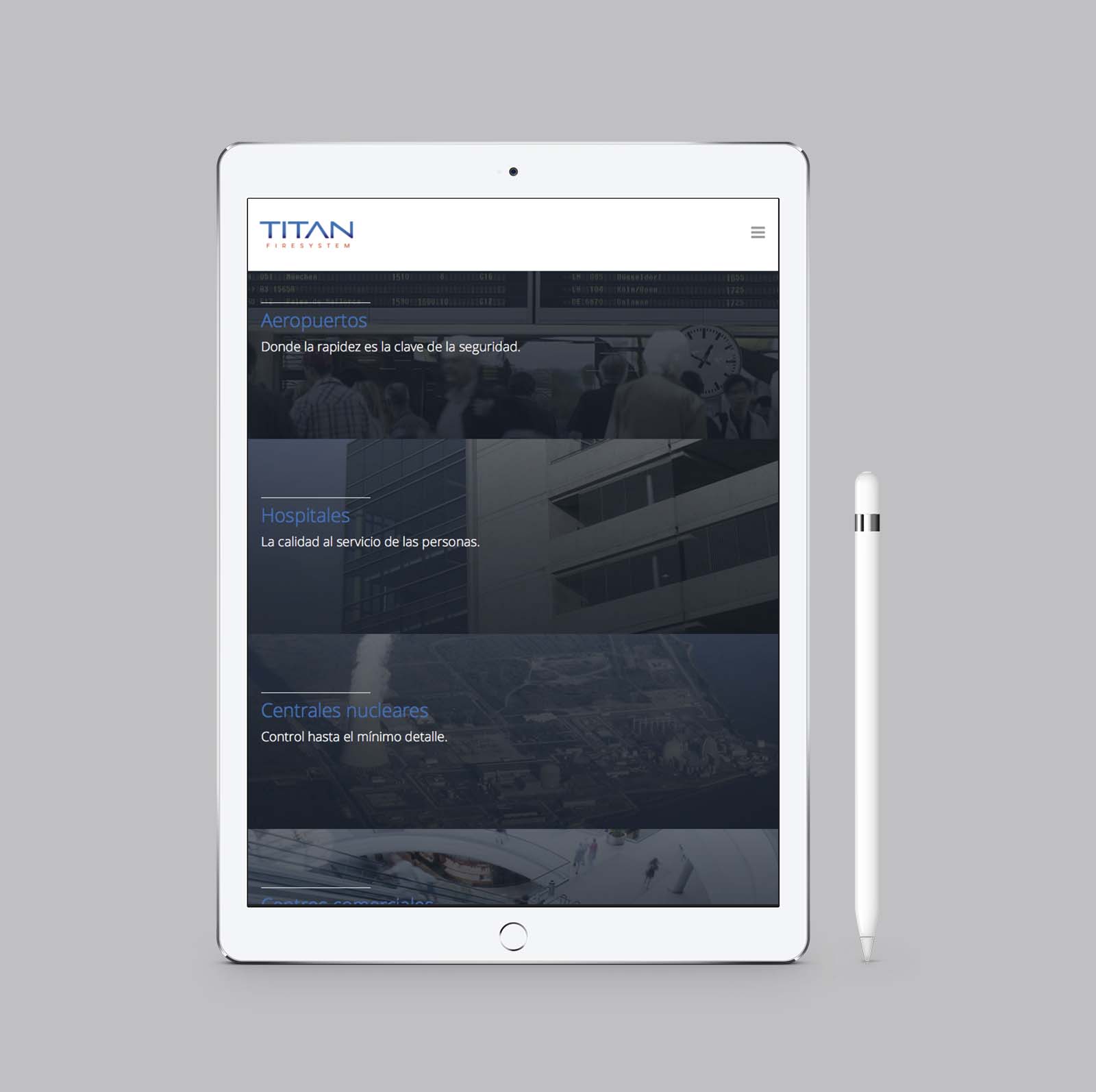 Sitio Web Titan Fire System - Web